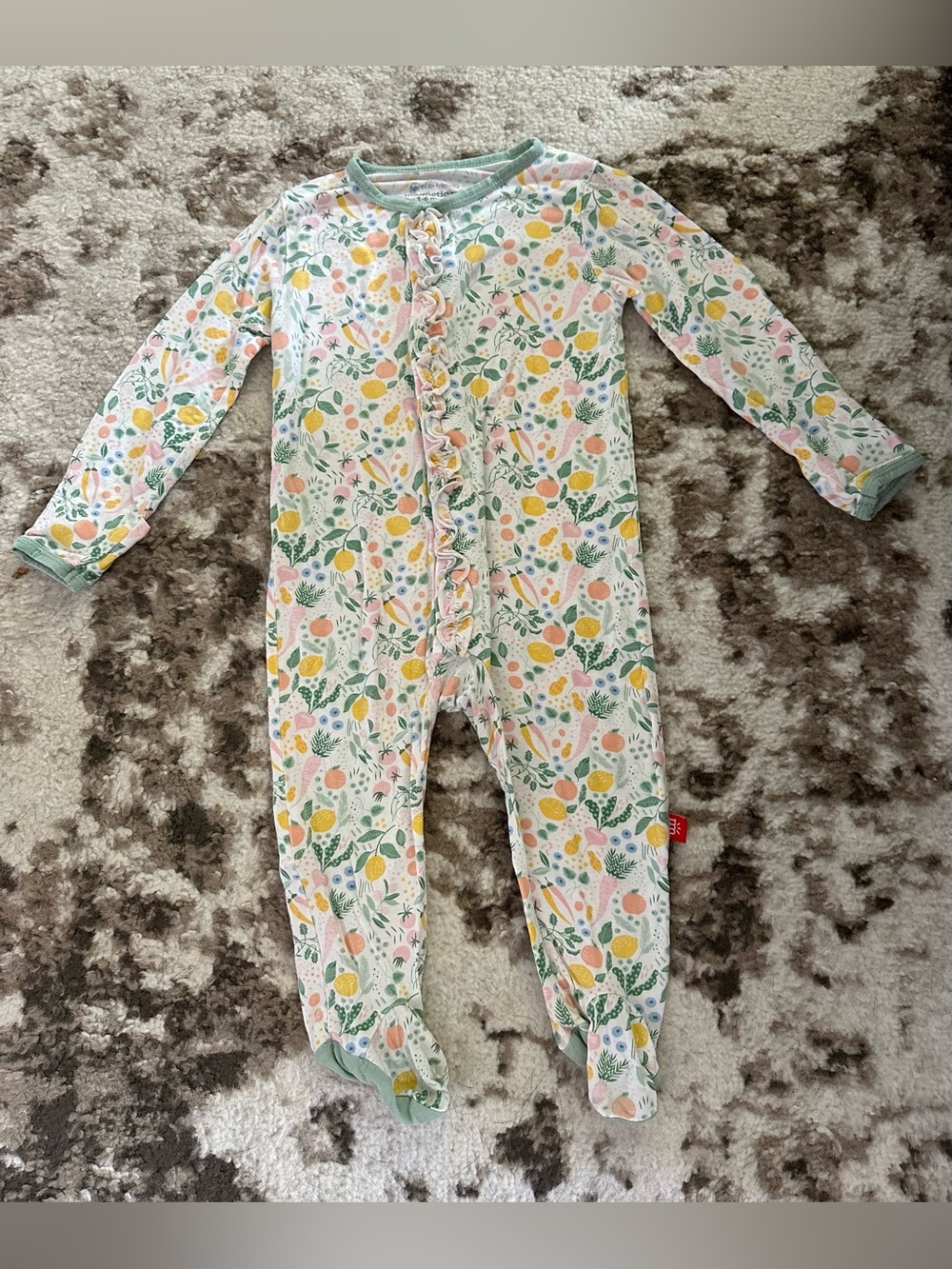 Magnetic Me Rainbow Heart Trim Baby Romper